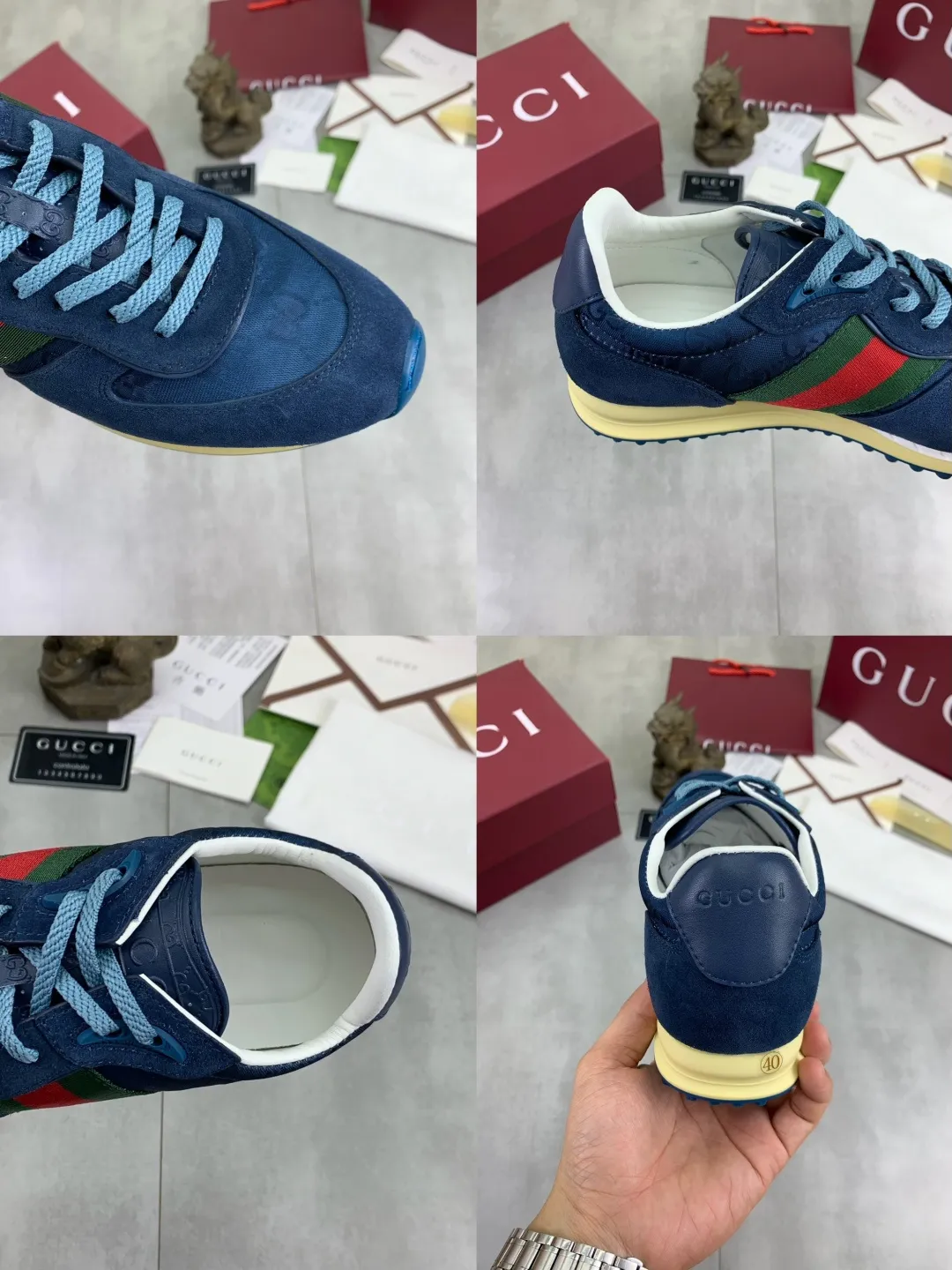 Men's shoes 💰P640 New Gucci Gucci Top version Latest catwalk style Re-Motion series Thick-soled casual sports shoes Original purchase and development ▪️Fabric: Original custom imported first-layer cowhide ▪️Sole: Original molded TPU material ▪️Sole thickness: 3.5CM ▪️Size: Men 39-45 Color: 8️⃣ colors available, boutique packaging